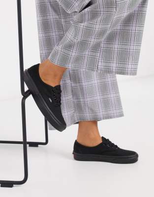 vans classic authentic triple black trainers