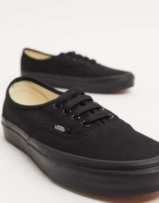 vans black authentic trainers