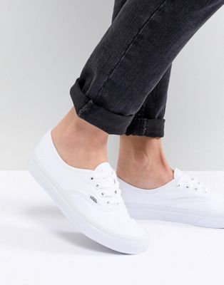 vans authentic white sneakers