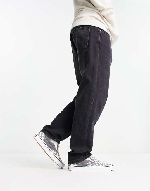 Vans Classic - Baskets à enfiler à motif damier - Gris, 4 de 4