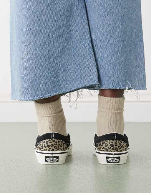 Vans Classic - Baskets à enfiler avec imprimé léopard - Noir, 3 de 5
