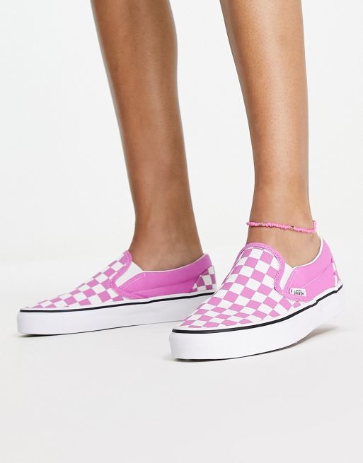 Vans slip 2025 on rose damier