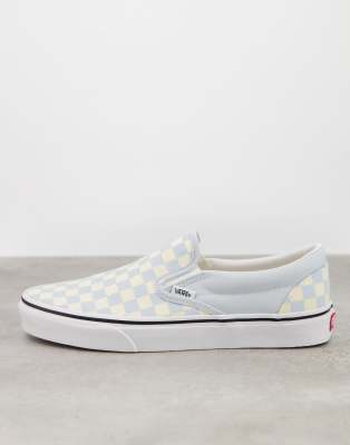 vans bleu damier