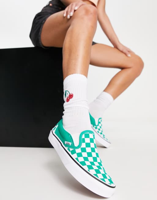 Vans damier clearance vert