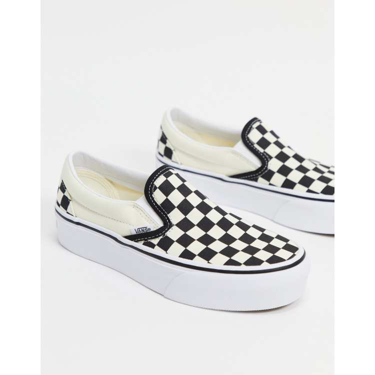 Vans slip 2025 on plateforme damier