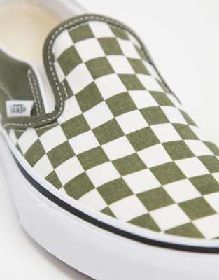 vans damier vert