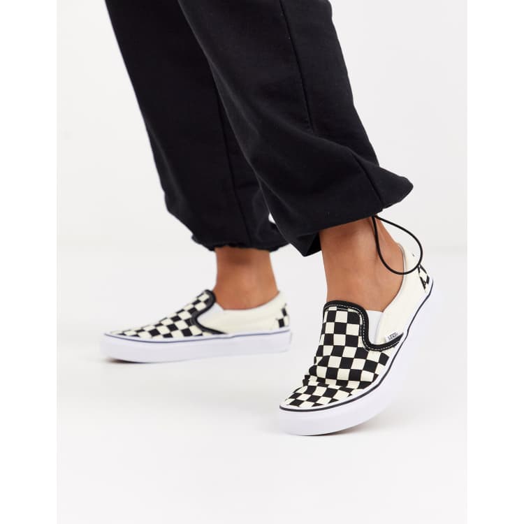 Vans damier pas discount cher