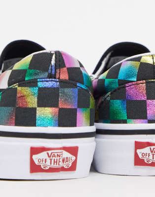 vans sans lacet a carreau