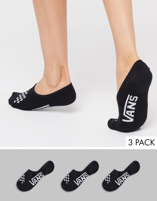 Vans Classic canoodle 3-pack checkerboard socks in black 
