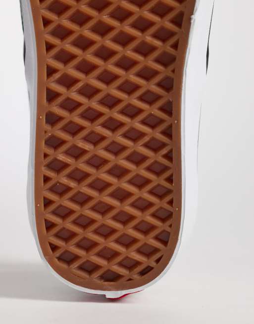 Vans Classic checkerboard slip on sneakers in dark green, 5 of 5
