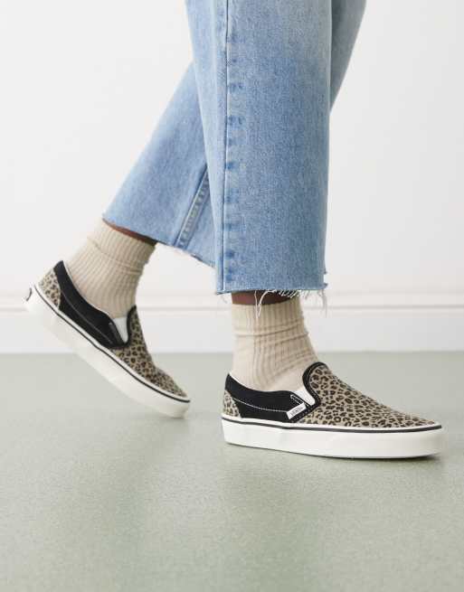 Vans Classic – Classic – Sneaker zum Reinschlüpfen in Schwarz mit Leopardenmuster, 5 von 5