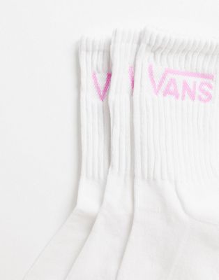 white vans with white socks