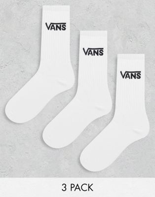 Vans Classic crew 3-pack socks in white