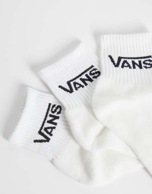 Vans Classic Crew 3-pak skarpetek w kolorze białym, 3 z 3