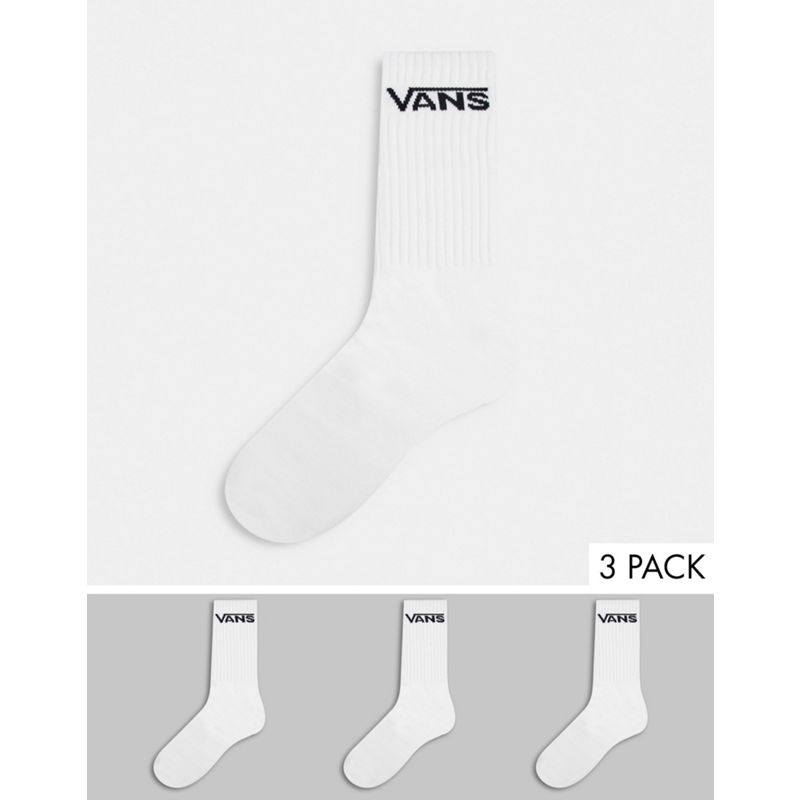 Vans Classic Crew – Weiße Socken im 3er-Pack