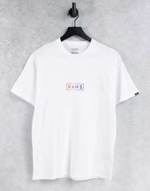 Vans Classic Easy Box t shirt in white and orange ASOS