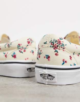 white floral vans