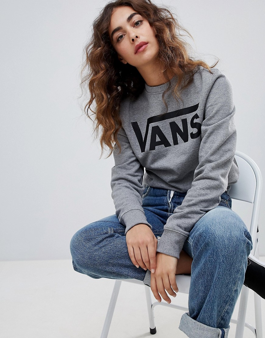 Vans – Classic – Grå sweatshirt med logga