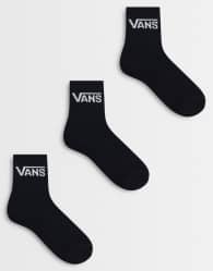 Vans Classic Half Crew 3pck socks in black