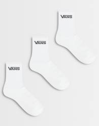 Vans Classic Half Crew 3pck socks in white