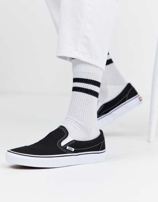Vans Classic - Instapsneakers in zwart en wit 