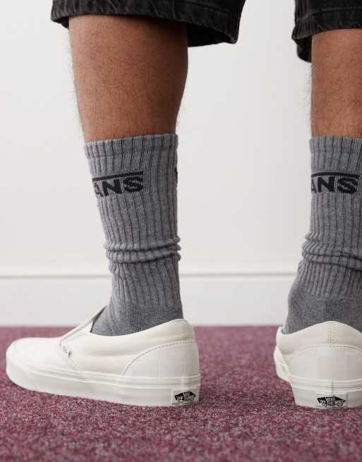 Vans Classic - Instapsneakers met geblokte print in wit, 5 van 5
