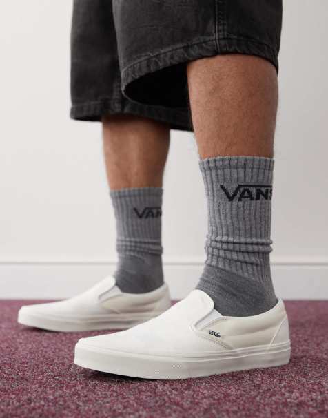 Vans Classic - Instapsneakers met geblokte print in wit - view 1