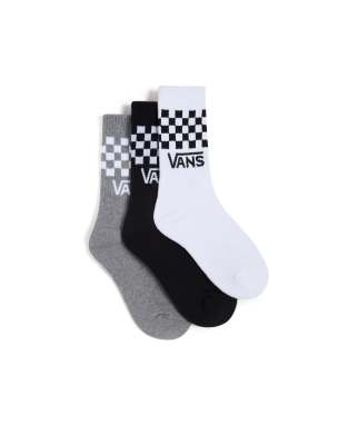 Vans - Classic - Karierte Crew-Socken in Schwarz/Weiß