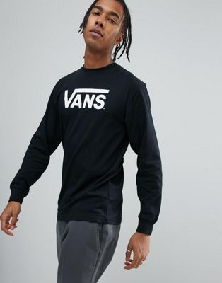 vans classic logo long sleeve t shirt