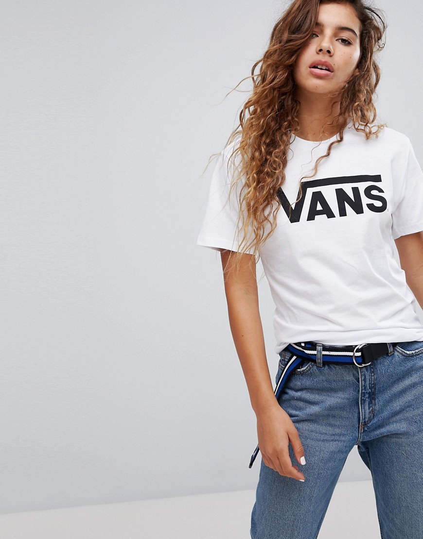 vans -  Classic – Logo-T-Shirt in Weiß