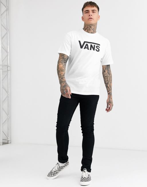 All white hot sale vans shirt