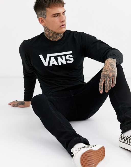 Vans black long store sleeve t shirt