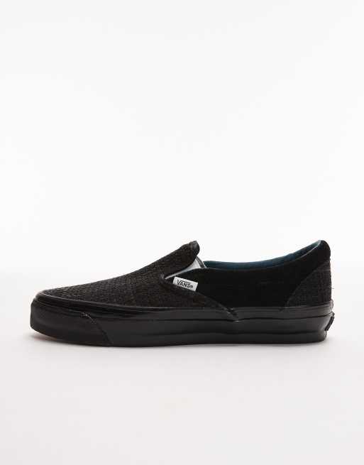 Vans Classic LX houndstooth slip on sneakers in black and white, 2 of 5