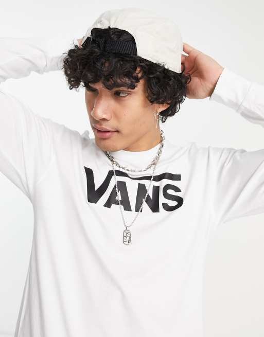 Vans Classic Maglia maniche lunghe con logo bianca ASOS
