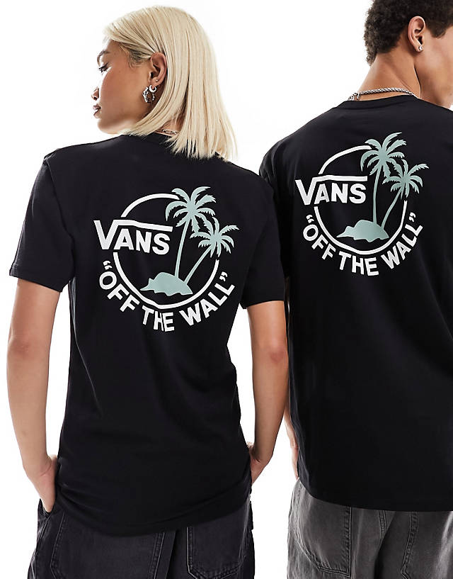 Vans - classic mini dual palm back print t-shirt in black