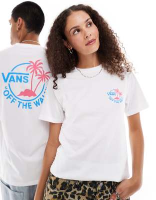 Vans Vans Classic mini dual palm ii ss in white/malibu blue