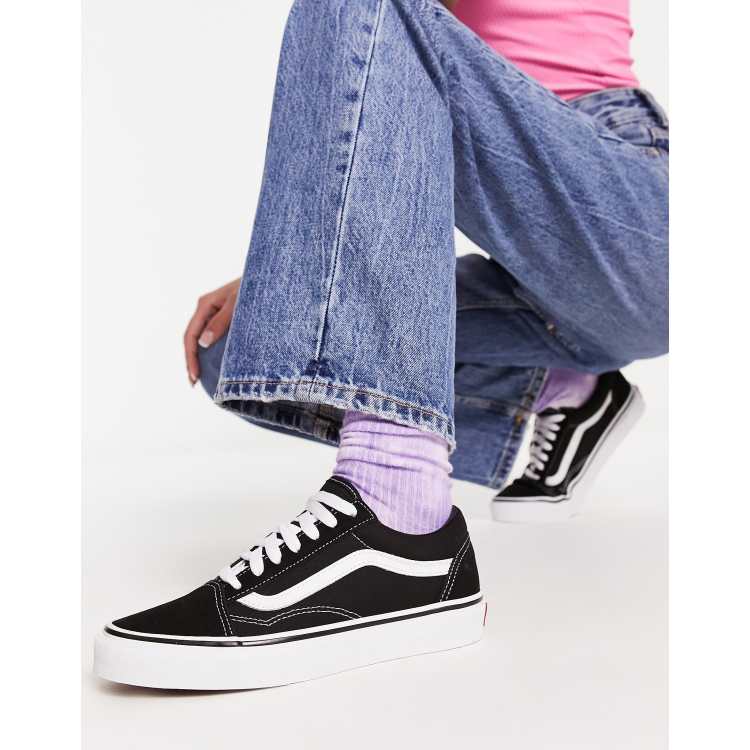 Flitsend kool roekeloos Vans Classic Old Skool sneakers in black and white | ASOS