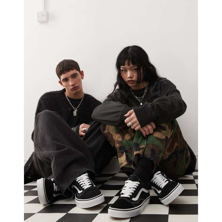 Black store vans asos