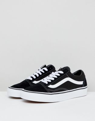 vans trainers black and white