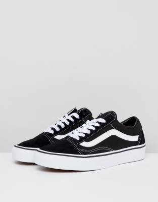 black & white old skool trainers