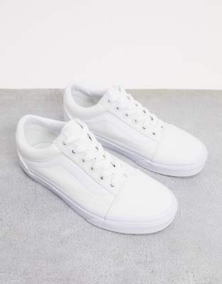 vans classic old skool triple white trainers