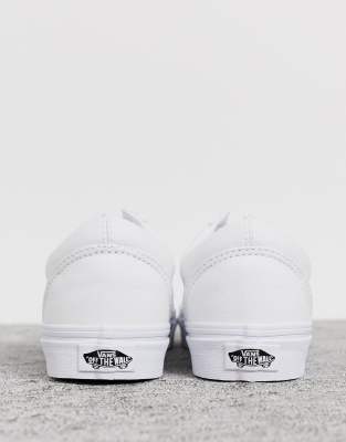 vans classic old skool triple white trainers