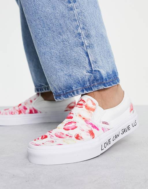 iets Straat Nageslacht Vans Classic - OTW Slip-On - Instappers in wit | ASOS