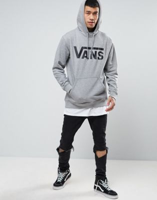 vans classic hoodie grey