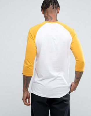 vans classic raglan t shirt yellow