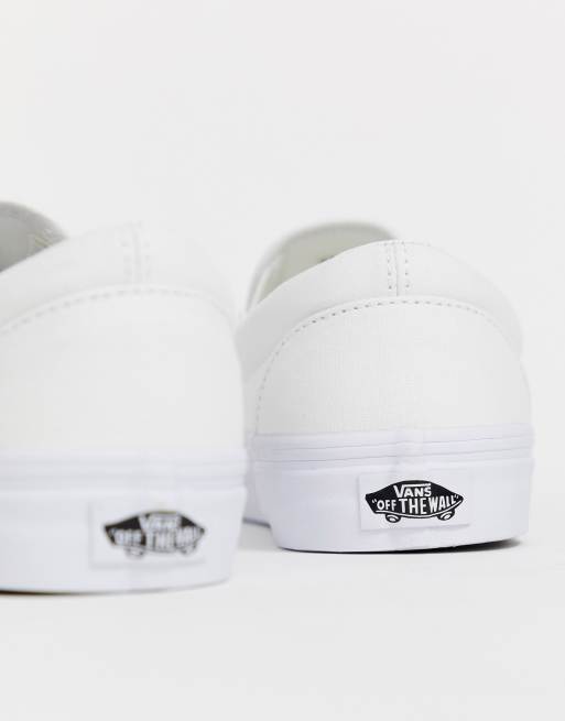 Vans bianche shop senza lacci