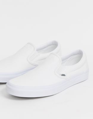 Vans Classic - Scarpe di tela bianche senza lacci | ASOS