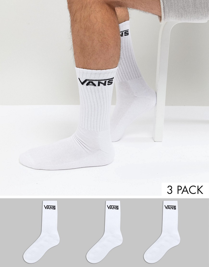 Vans Classic - Set van 3 witte sokken vxsewht