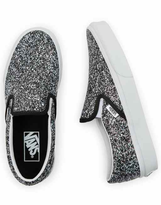 Shiny slip on store vans