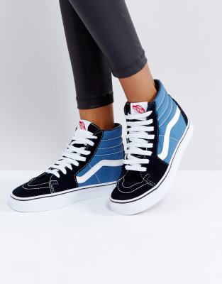 vans bleu montante